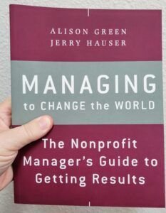 Photo of book cover: Managing to Change the World